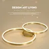 Modern Led Ceiling Light In The Bedroom Living Room Aluminum Brushed Gold Creative Rings Nordic Design Lamp Project Luminary Lights