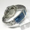 Relógios de pulso 40mm Moda Masculina Masculino Japão NH35 / Miyota 8215 Movimento Automático Preto Disco azul Data Sapphire relógio de pulso