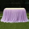 Tutu Tulle Table Skirt Mesh Mesh Tableloth tablecloth for Wedding Decoration Home Accessories 235x