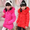 Girls Coat Fur Hoodies Coats Outerwear Solid Color Childrens' Jacket Winter Children's Clothing 6 8 10 12 14 210916