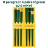 Green Gold Hushåll Japanesestyle Fashion Nonslip HightMperature Alloy Chopsticks Family One Par Chopstick per persona38305f9347783