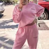[Livio] Spring Fashion Stroje dla kobiet Tracksuit Bluza spodnie dresowe i szorty Casual Sports Sweatsuits Loose Fit Female 210928