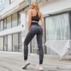 2 adet Kamuflaj Seamlyoga Set Sportwear Kadınlar Set Egzersiz Giysileri Kadınlar Için Yüksek Bel Tayt Seksi Sutyen Fitngym Takım X0629