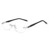 Zonnebrillen niet -of frameloze leesbril mannen blauw lichte blokkering voor lezer randloze presbyopische brillen met metalen brillen 9042691