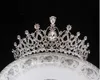 Glanzende bruidssieradensets Kristallen tiara's en kroon Strass ketting Druppel oorbellen voor bruiloft Quinceanera Formeel 283g