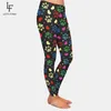 LETSFIND Fashion Paw Print Pattern Animal Footprint Printing Women Pants High Waist Plus Size Fitness Elastic Slim Leggings 201014