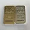 10 pcs não magnético ameriano moeda jm johnson matthey 1 oz puro 24k real ouro prata banhado a barra de ouro com diferentes números de série SFG
