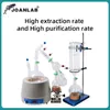Forniture di laboratorio Attrezzatura JOANLAB Kit di distillazione a percorso breve Apparecchio in vetro con agitazione magnetica e mantello riscaldante Trappola fredda 2/5L
