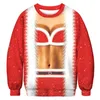 Hommes chandails femmes pull de noël drôle imprimé col rond moche sweat Couple pull vacances fête pulls de noël