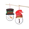 Christmas Decorations Pendant Creative Cartoon Santa Claus Snowman Countdown Calendar Clock Xmas Tree Felt Calendars Pendants JY0853