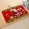 Christmas Decorations Home Decoration 40X60 Anti-skid Soft Door Mat 2022 Merry Elk Snowman Blanket Ottoman