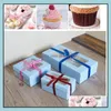 Gift Event Festive Party Supplies Home & Gardengift Wrap Large Brown Muffin Packaging 6 Cupcake Boxes 8,Kraft Paper Cake Box With Pvc Window