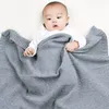 Motoood Bambini Coperte casual a maglia neonato Swaddle Wrap morbido Toddler Divano Culla Quilt Baby Passeggino Bianco 210309