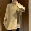 Aelegantmis Spring Turtleneck Sweater Dress Women Sashes Winter Soft Warm Loose Knitted Casual Vestidos Mujer Belt 210607