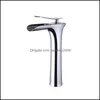 Bathroom Sink Faucets Faucets, Showers & As Home Garden Faucet Waterfall Semi-Open Nozzle Basin High Basin1 Drop Delivery 2021 Gt82D