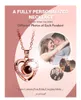 Foto projeção rosa banhado a ouro diamante coração pingente personalizado colar 2021 para mulheres dia dos namorados