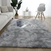 Plysch matta vardagsrum dekoration fluffig rug tjockt sovrum mattor glidgolv mjuka lounge mattor solida stora mattor w-01244