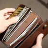 الرجال الطويل الطويل محفظة عرضية Trifold متعددة المحفظة حامل بطاقة Cash Holder Bag مع كيس الهاتف السحاب جيب