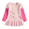 Vikita Girls Cekiny T Shirt Dzieci Z Długim Rękawem Patchwork Tees Todddlers Jesień Zima Wiosna Casual Nosić Dzieci Odzież 210306