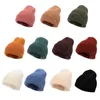 Winter hoeden voor mannen vrouwen casual katoen gebreide warme muts caps vrouw effen kleur outdoor fietsen bonnet cap