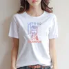 Kvinnor Plus Storlek T-shirt Lets Go Brandon Print Soft Women Mens T Shirts Fashion Trendy Tops Unisex Short Sleeve