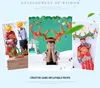 Party Supplies Christmas Inflatable Antlers Hjorthuvud Ring Elk Antler Headband Throwing Rings Game Hat