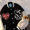 BigGorange Love Kurtka Baseball Bombowiec Kobieta Odzież Damska Odzież Harajuku Plus Rozmiar Streetwear Odzieży Got Koreański 220105