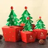 Julklapp packning låda barn godis äpple med bell paket lådor xmas träd älg mönster gåvor wrap party dekor ornament bh4869 tyj