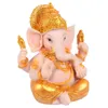 1 pc Elephant God Figurine Desktop Hindu Resin Luck and Wealth Art Statue Sculpture Ornament for Office Home C0220