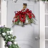 Juldekorationer klockor med båge för ytterdörr Tree Bell Ornament Hänge Deocration Hem Årets inredning 2022