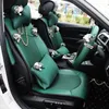 Bilstol täcker designtillbehör retro smaragd täcker full set kudde för fem säten universal
