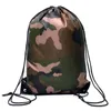 Camouflage Ryggsäck Drawstring Gymväska Resor Sport Utomhus Storage Lätt Camping Vandring Väskor MUMR999