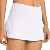 Damen 2-in-1-Tennis-Skorts, sportlicher Sport, Laufen, plissierte Golfröcke, Shorts M89E Q0131