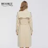 MIEGOFCE Spring Collection Womens Windbreaker Free Fashion Casual High Quality Windbreaker Has Belt Button Down Cloak 210812