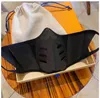 Fashion Designer Party Masks Men Women Dust Reusable Washable Leather Mask Outdoor Cotton Cloth Plaid Face Mask with Box and Dustbag