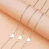 Friendship Couples 3pcs/set Love Heart stainless steel Sisters best friends necklace Women Man Lucky Wish Jewelry