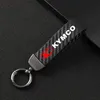 Keychains Fashion Motorcycle Carbon Fiber Leather Rope Keychain Key Ring For KYMCO AK550 DOWNTOWN Accessories