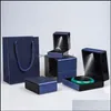 Opakowanie Kreatywne LED Pierścionek zaręczynowy Wisiorek pudełka Biżuteria Niestandardowe Eleganckie Oświetlenie Rings Box Display Prezent Pakiet Showcase Fur