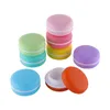 Macaron 5g Pots vides cosmétiques en plastique portables Bouteilles roses / jaunes / vertes avec couvercle Fard à paupières Crème de maquillage Baume à lèvres Conteneur Potshigh qté