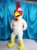 Halloween branco galo frango mascote traje de alta qualidade galo dos desenhos animados caráter animal carnaval carnaval trajes paty vestido fantasia