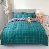 Plaids and Flowers Printing Bedding Set 2pcs3pcs Kids Duvet Cover Set 1 Quilt Cover12 Pillowcases Twin Full Queen King 210309