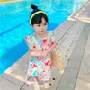 2020 Lato Baby Girls Dress Moda Koreański Rękawisko Princess Dress Cotton Toddler Dzieci Sukienki 2 3 4 5 6 lat Dress Dress Q0716