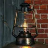 Klassieke kerosine lantaarns ijzer vintage retro olielamp draagbare lamp indoor tuin led nachtlampje voor kamperen