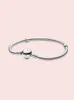 Bracelet original 925 lisse Tête boule Marque Rat. Convient aux femmes pour porter un bracelet à breloques DIY