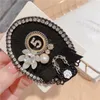 Pins, Brooches Fashion Woman Pin Big Stone Pearl Flower 5 Shiny Rhinestone Brooch Trendy Jewelry Coat Suits Clothing Accessories