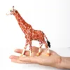 Figurines de girafa realistas com filhote de girafa, 2-7 "Modo Girafa Safari Animais Figuras Família Brinquedo Educacional Bolo Toppers C0220