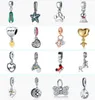 EN VENTA Fit Pandora Charm Bracelet 200pcs mezcla Silver Enamel Charms Pendant Bead 925 Silver Dangle DIY Jewelry Collar de cadena de serpiente europea