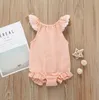 Baby Girl Clothes Lace Flying Sleeve Girls Romper Ruffle Children Jumpsuits Summer Boutique Kids Climbing Clothing 5 Colors DW6466