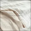 Blankets Textiles Home Gardenblankets 3Layer Cotton Gauze Towel Muslin Blanket For Bed Soft Throw Plain Adults & Kids On Sofa Bedspread Drop