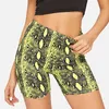 Mulheres Sexy Summer Shorts Snake Imprimir Cintura Alta Cintura Cintura Elástica Calças Curtas Mulheres Calças Pantalones Cortors Mujer 210611